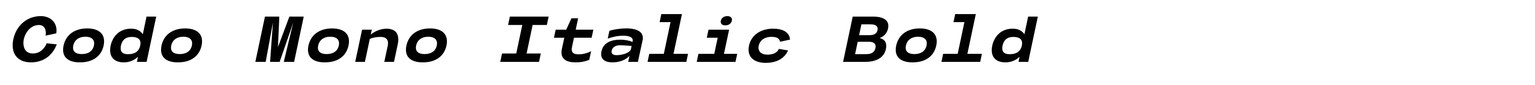 Codo Mono Italic Bold